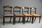 Regency Esszimmerstühle aus Messing mit Intarsien, 4er Set 6