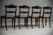 Regency Esszimmerstühle aus Messing mit Intarsien, 4er Set 7