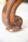 Großer viktorianischer gepolsterter Fußhocker aus Nussholz 11