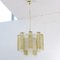 Italian Suspension Lamp in Crystal and Brown Glass, 1990s 4