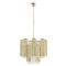 Italian Suspension Lamp in Crystal and Brown Glass, 1990s 1