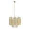 Italian Suspension Lamp in Crystal and Brown Glass, 1990s, Image 1