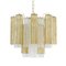 Italian Suspension Lamp in Crystal and Brown Glass, 1990s 2