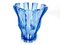 Blue Cubist Vase from Verreries De Scailmont, Belgium, 1930s 5