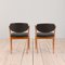 Model 42 Chairs in Teak and Black Leather by Kai Kristiansen, 1960s, Set of 2 6