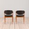 Model 42 Chairs in Teak and Black Leather by Kai Kristiansen, 1960s, Set of 2, Image 6