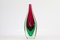 Vintage Murano Glass Teardrop Sommerso Vase, 1960s 1