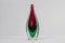 Vintage Murano Glass Teardrop Sommerso Vase, 1960s 9