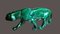 Französischer grüner glasierter Art Deco Panther aus Keramik im Stil von Saint Clement, 1930 2