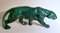 French Art Deco Green Glazed Ceramic Panther in the Style of Saint Clement, 1930 4