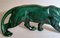 Französischer grüner glasierter Art Deco Panther aus Keramik im Stil von Saint Clement, 1930 11