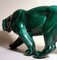 French Art Deco Green Glazed Ceramic Panther in the Style of Saint Clement, 1930 13