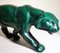 Französischer grüner glasierter Art Deco Panther aus Keramik im Stil von Saint Clement, 1930 10