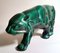 Französischer grüner glasierter Art Deco Panther aus Keramik im Stil von Saint Clement, 1930 6