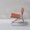Mid-Century Leather & Steel Z-Down Lounge Chair by Erik Magnussen for Torben Ørskov, Image 10