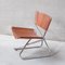 Mid-Century Leather & Steel Z-Down Lounge Chair by Erik Magnussen for Torben Ørskov, Image 9