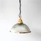 Dome Suspension Light in Striated Glass and Brass 3