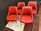 Chaises de Jeu Vintage en Rouge, Set de 4 21