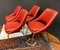 Chaises de Jeu Vintage en Rouge, Set de 4 24