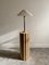 Lámpara de mesa antigua de laca negra y latón, Imagen 3