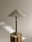 Antique Black Lacquer and Brass Column Table Lamp 2