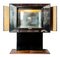 Art Deco Mirrored Illuminated Bar Cabinet from Valzania, Italy, 1940s, Image 9