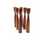 Scandinavian Teak Candle Holders, 1950s, Set of 6 4