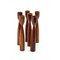 Scandinavian Teak Candle Holders, 1950s, Set of 6, Image 6