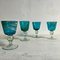 Marineblaue Weingläser von Mdina, 4er Set 8