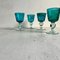 Marine Blue Wine Glasses from Mdina, Set of 4 6