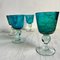 Marine Blue Wine Glasses from Mdina, Set of 4 12