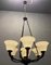 Large Vintage Bronze Murano Glass Chandelier, 1960s, Image 3