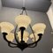 Large Vintage Bronze Murano Glass Chandelier, 1960s, Image 10