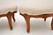 Antique French Carved Walnut Foot Stools, 1920s, Set of 2, Image 5