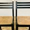 Black Dining Chairs with Paper Cord Seats, 1970s, Set of 4 16