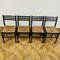 Black Dining Chairs with Paper Cord Seats, 1970s, Set of 4, Image 11