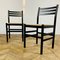 Black Dining Chairs with Paper Cord Seats, 1970s, Set of 4, Image 17