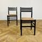 Black Dining Chairs with Paper Cord Seats, 1970s, Set of 4 15