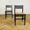 Black Dining Chairs with Paper Cord Seats, 1970s, Set of 4, Image 15