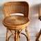 Wicker & Bamboo Handwoven Rotating Stools, 1950s, Set of 2, Image 11