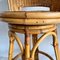 Wicker & Bamboo Handwoven Rotating Stools, 1950s, Set of 2, Image 10