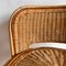Wicker & Bamboo Handwoven Rotating Stools, 1950s, Set of 2 2