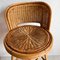 Wicker & Bamboo Handwoven Rotating Stools, 1950s, Set of 2, Image 15