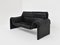 Black Architectural Leather Model DS-2011/02 Sofas, Switzerland, 1975, Set of 2 3