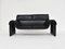 Black Architectural Leather Model DS-2011/02 Sofas, Switzerland, 1975, Set of 2 2