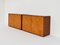 Patinated Leather Sideboards from 1975, Italy, 1975, Set of 3, Image 6