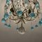 Lampadario con gocce in vetro di Murano blu chiaro, anni '60, Immagine 7