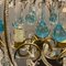 Lampadario con gocce in vetro di Murano blu chiaro, anni '60, Immagine 6