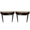 Mid-Century Metal Console Tables with Marble Tops, 1930s, Set of 2, Image 6