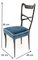 Blue Velvet Dining Chairs in the style of Ulrich, Italy, 1950s, Set of 6 13
